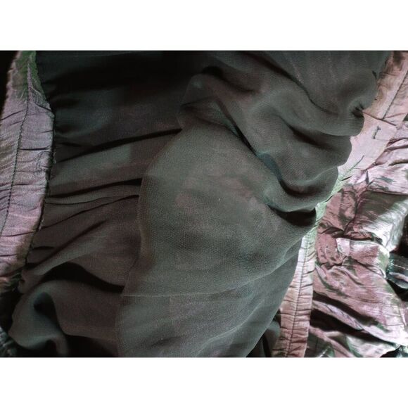 Purple Black‎ Skirt Size 8 Knee Length Drawstring - Picture 4 of 5